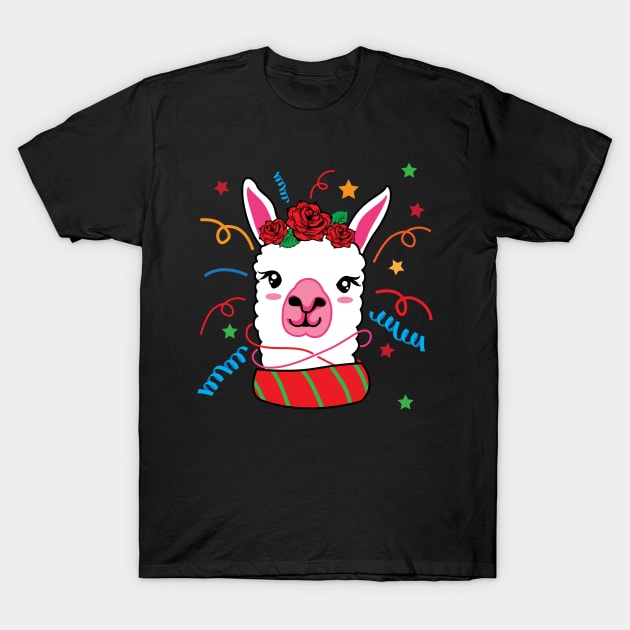 Llama Christmas Ornament Gift 2020 T-Shirt by lunamoonart